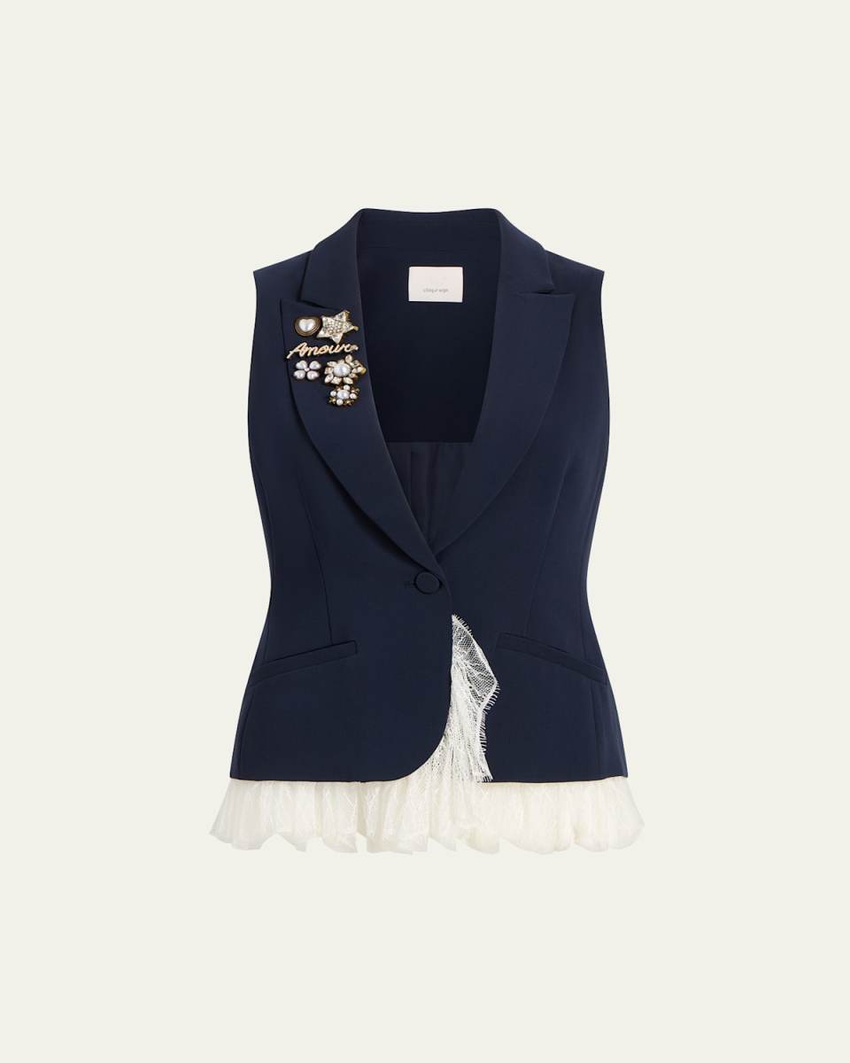 Roxie Lace-Trim Vest